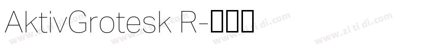 AktivGrotesk R字体转换